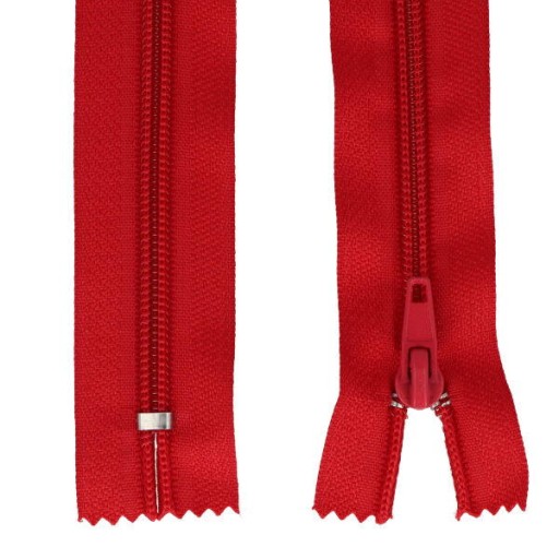 ŠPIRÁLOVÝ Zips #5 - 18 CM - ČERVENÝ
