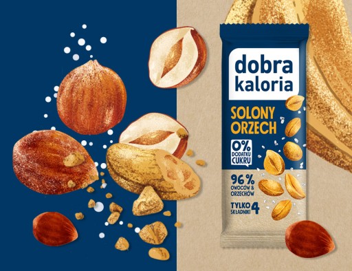Chutná a zdravá slaná orechová tyčinka, bez cukru, vláknina, VEGE, dobrá kalória