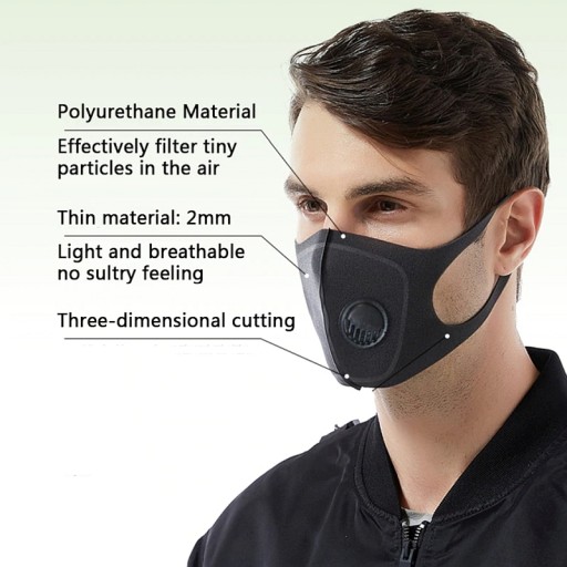OPÄTOVNE POUŽITEĽNÁ MASKA 3D MASKA s VENTILOVOU SPONGE FASHION