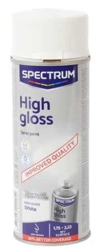 Farba v spreji Spectrum White s vysokým leskom 400 ml