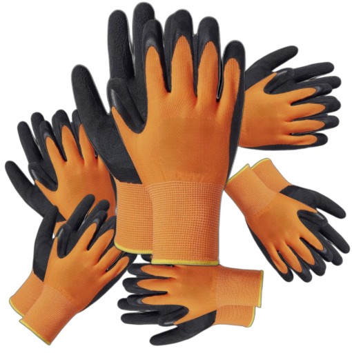 Latexové pracovné rukavice Pohodlná flexibilná sada 6 párov 9
