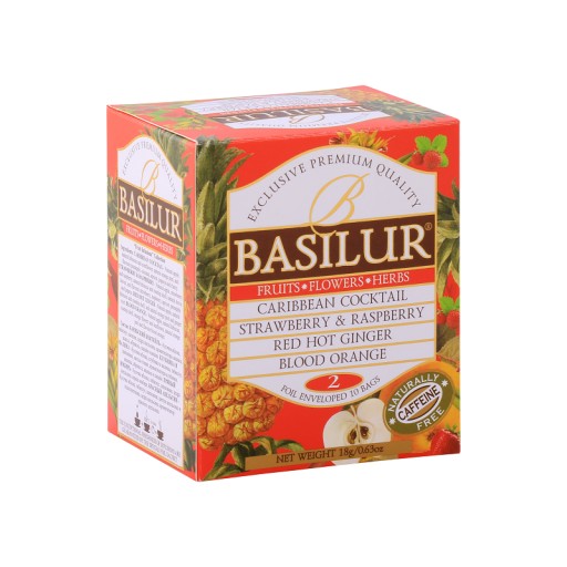 Basilur ovocný čajový set 4 PRÍCHUTINY 10x1,8g