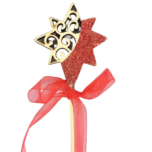 ŠTÚTIKOVÉ DEKORÁCIE TOPPERY PIKERS STAR GLITTER X12
