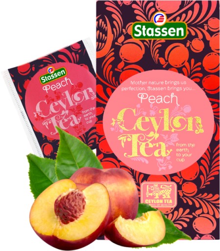 STASSEN Broskyňový čaj - Cejlónsky čierny čaj BROSKYŇA - 25 VRECOV