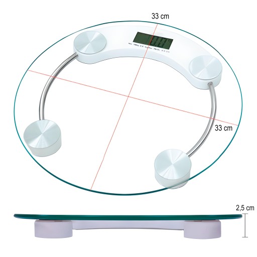 KÚPEĽŇOVÁ VÁHA ELEKTRONICKÁ SKLENENÁ LCD KG