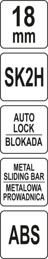 Nôž s lámacou čepeľou 18MM SK2H YT-75123 YATO