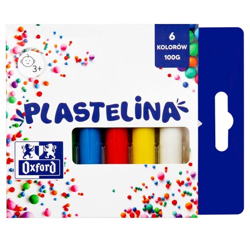 ŠKOLSKÁ PLASTIKA pre deti OXFORD 6 farieb 100g INTENZÍVNE FARBY okrúhla