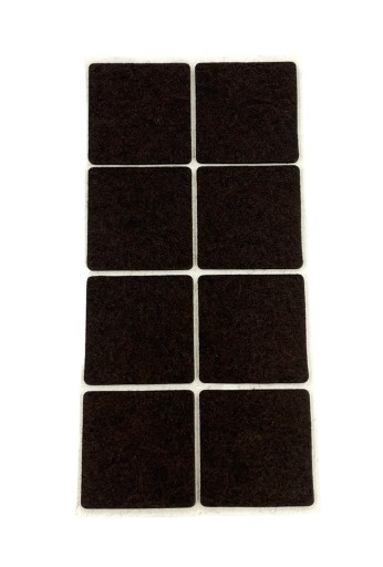 Samolepiace plstené podložky hnedé 38x38mm x8