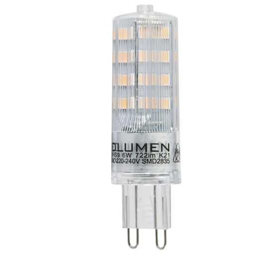 Žiarovka LED G9 malá T20 6W=55W SMD 722lm 360° Halogénové silné bez blikania