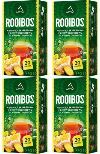 Astra Rooibos Lemon Ginger EX20 x4