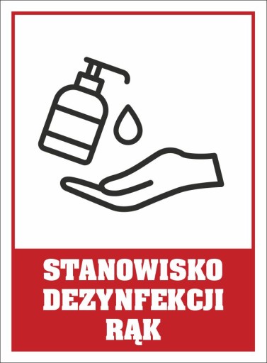 Nálepka STANICA DEZINFEKCIE RÚK 15x20 cm