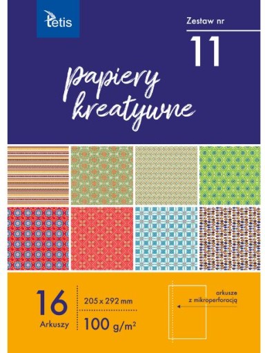 Kreatívny papier A4 16 listov Tetis KB030-11