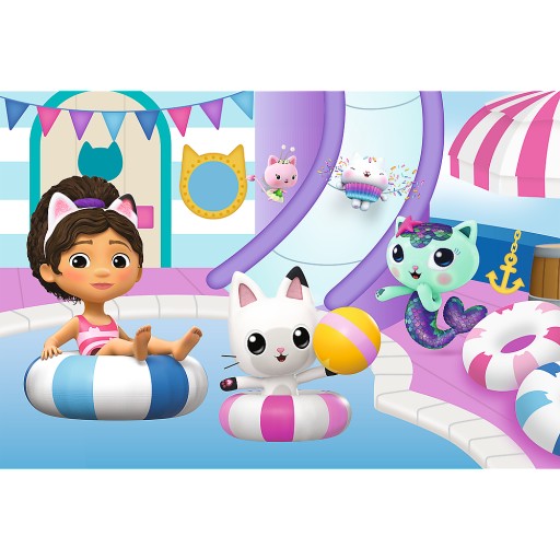 PUZZLE 60 PUZZLE CHABI DOM GABI GABBYS DOLLHAUSE MAČKY MAČIATKA 4+ KOCKY