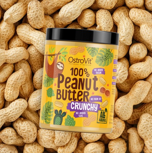 OstroVit Arašidové maslo 1KG Arašidové maslo CRUNKY