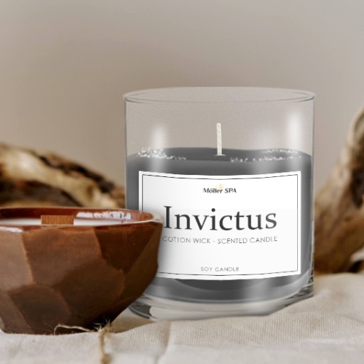 Möller SPA INVICTUS PRÍRODNÁ SÓJOVÁ SVIEČKA SVIEČKA S VÔŇOU PARFÉMU