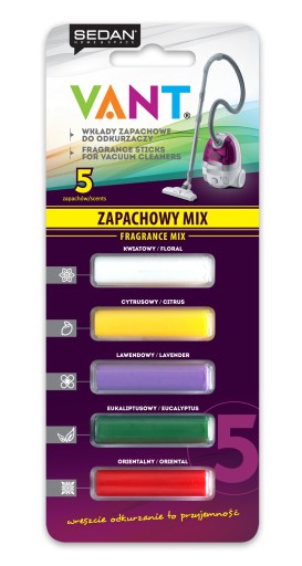 Vysávač vôňa mix osviežovač vzduchu INSERT 5 univerzálnych vôní