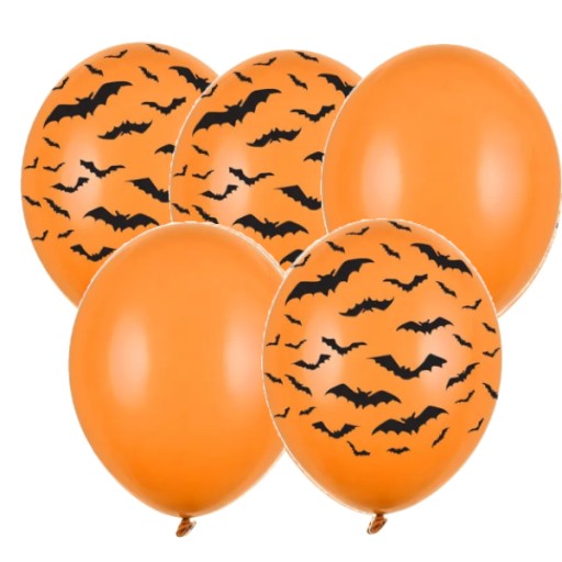 Balónová súprava netopier 10x balónik HALLOWEEN