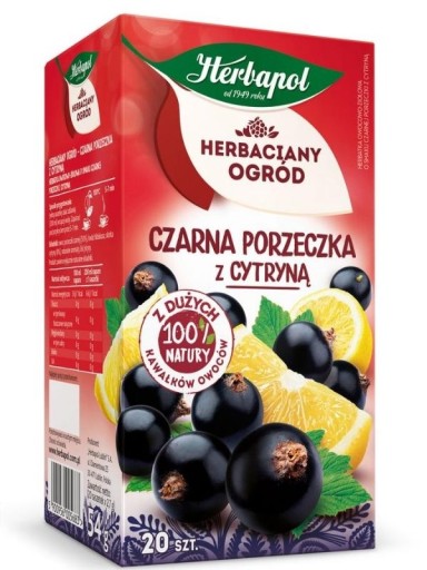 HERBAPOL Čaj z čiernych ríbezlí s citrónom 20 tb