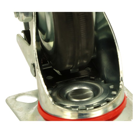 Otočné koleso s brzdou, kov-guma 4003 - 75x25