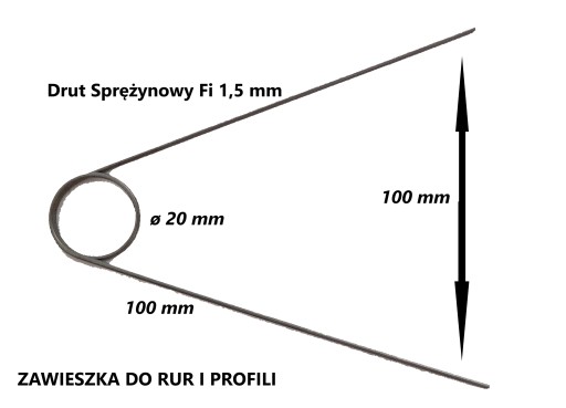 Vešiak na farby na rúry a profily s priemerom 1,5 mm
