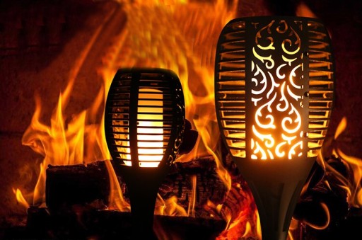 Solárna záhradná lampa TORCH Fire FLAME Effect 50 cm Záhradná dekorácia
