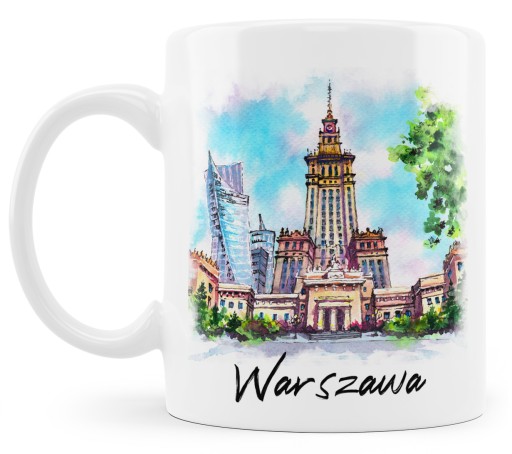 Varšavský hrnček. Palác kultúry a vedy na pohári.