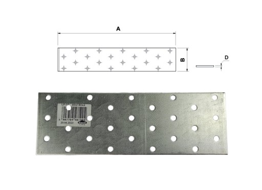 Plochá spojka LP-10 rozmery 60x180mm Skrutka-kov