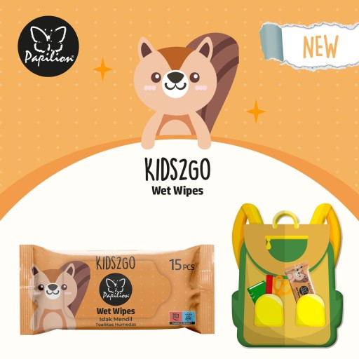 PAPILION KIDS2GO VLHČENÉ UBÚRKY PRE DETI 15 ks
