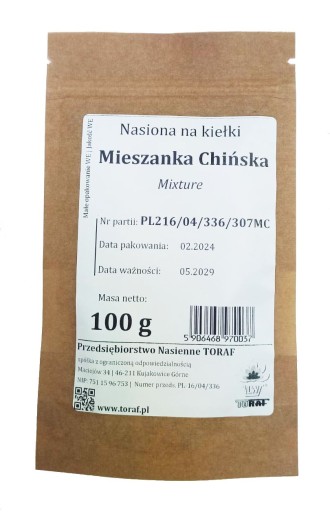 Čínska zmes 100g semien na klíčky Toraf