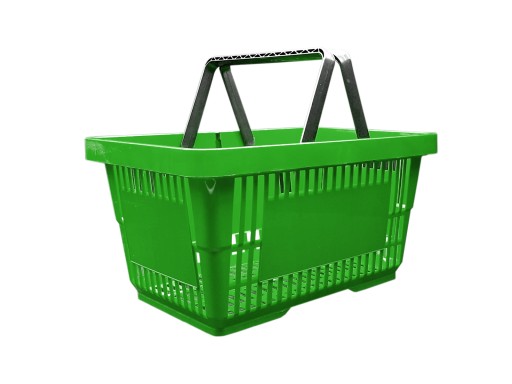 NÁKUPNÝ KOŠÍK 22L, plastový sklad NÁKUPNÝ KOŠÍK, ZELENÝ