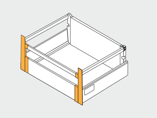 Vnútorný predný konektor do zásuvky MODERN BOX GTV, vysoký H210, biely