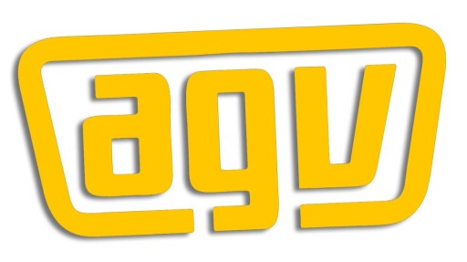 Vyrezaná žltá nálepka AGV