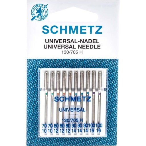 Schmetz 130/705H univerzálne MIX10 poloploché ihly