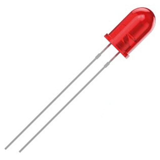 LED 5mm červená 10 kusov