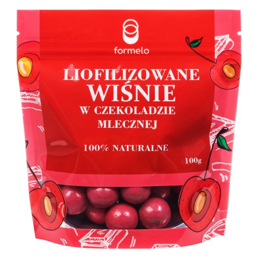 FORMELO MRAZOM SUŠENÉ ČEREŠNE V MLIEČNEJ ČOKOLÁDE 100% NATURAL 100g