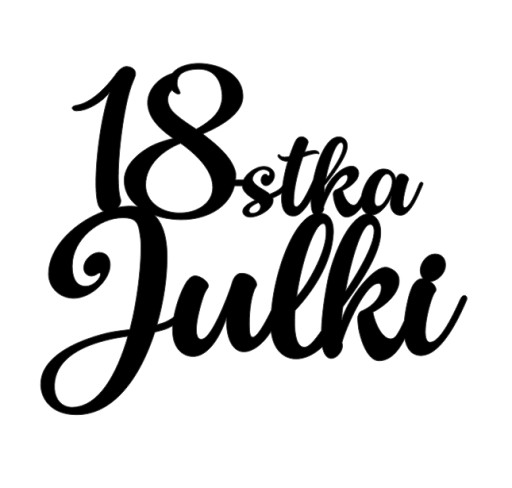 18 s názvom Dekor Nápis na boku torty Čierny PLEXI