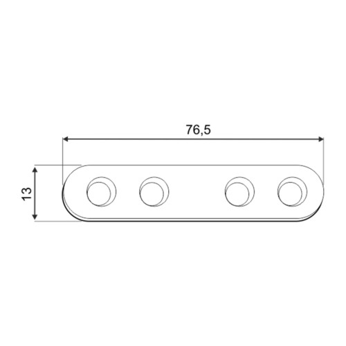 FLW80 MONTÁŽNY KONEKTOR 77X13X2,0MM 4KS. DOMAX