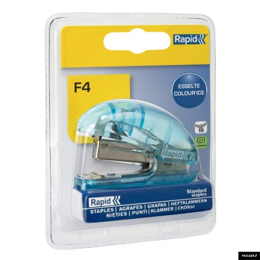 Zošívačka Mini Rapid Color Breeze F4, 10 listov, záruka 5 rokov, modrá