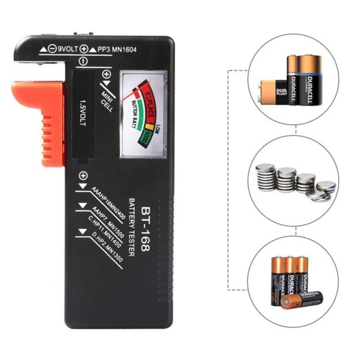 ANALOGOVÝ TESTER METER PRE BATÉRIE AA AAA R14 R9