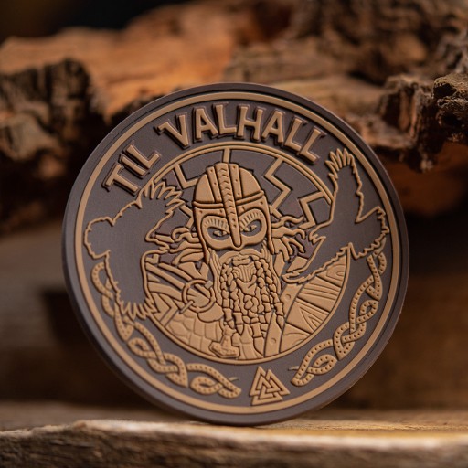 NÁŠIVA NA VELCRO ZNAK PVC ZNAK BOJOVNÍKA TIL VALHALL M-TAC COYOTE