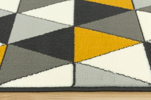 šírka 60 cm GEOMETRICKÝ KOBEREC LUNA HORČICOVÁ SIVÁ TROJUHOLNÍKY