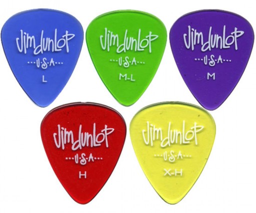Gitarové trsátko Dunlop 486 GELS EXTRA HEAVY, žlté