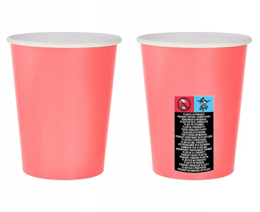 RUŽOVÝ PAPÍROVÝ POHÁR 14ks/270ml TEPLÁ/STUDENÁ