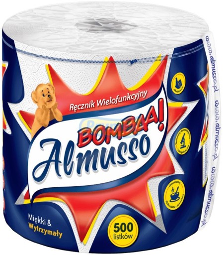 Papierová utierka Almusso (100 m) 2-vrstvová Bombaa celulóza (1 rolka)
