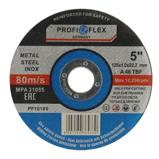 SHIELD INOX KOVOVÉ REZNÉ KOTÚČE 125x1,2mm PROFI PROFESIONAL x 10 KS