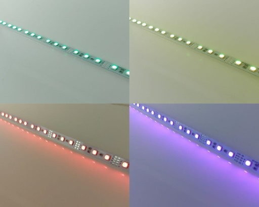RGB 5050 LED pásik 60LED/m, farebný, pevný, 50 cm