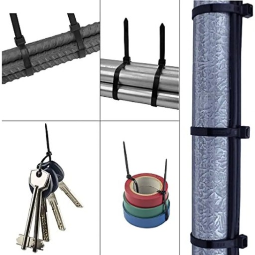 100x SVORKY KABELNÉ VIAZAČKY ČIERNE VIAZAKY 2,5 x 100 mm | 100 KS