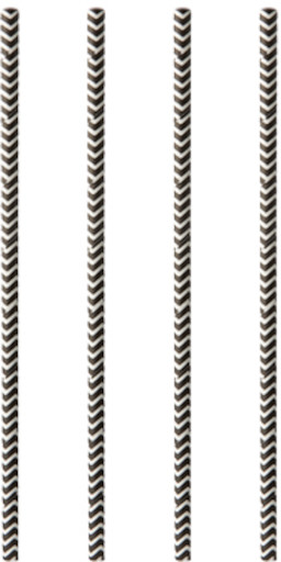 Čiernobiela papierová slamka 20 cm Zig-Zag 100 ks.