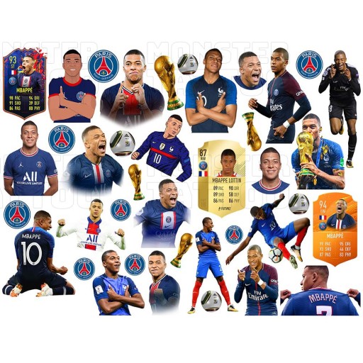UMÝVAJÚCE DOČASNÉ TETOVANIE PRE DETI KYLIAN MBAPPE ORIGINÁLNE DIZAJNY