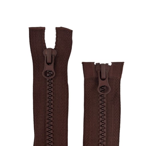 ČLENKOVÝ Zips DVOJTAŽNÝ 100 CM - HNEDÝ